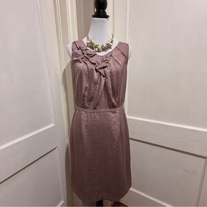 LOFT Dusty Pink Sleeveless Midi Cocktail Dress